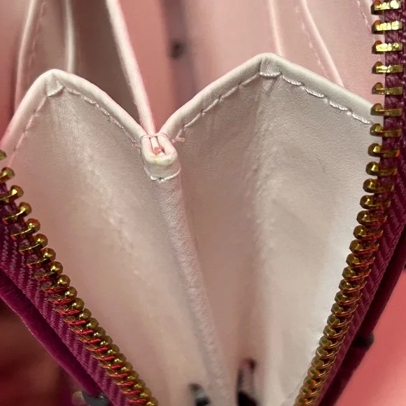 Juicy Couture Plum Zip-Around Wallet with Gold Hardware Approx. 8 x 4 - Picture 13 of 17